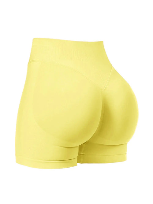 New Three-Section Waist Seamless Sporty Peach Butt Shorts for Women, High Waisted Shorts, Tight Shorts for Yoga, Fitness and Running, Fitness Workout Shorts, Sports Shorts